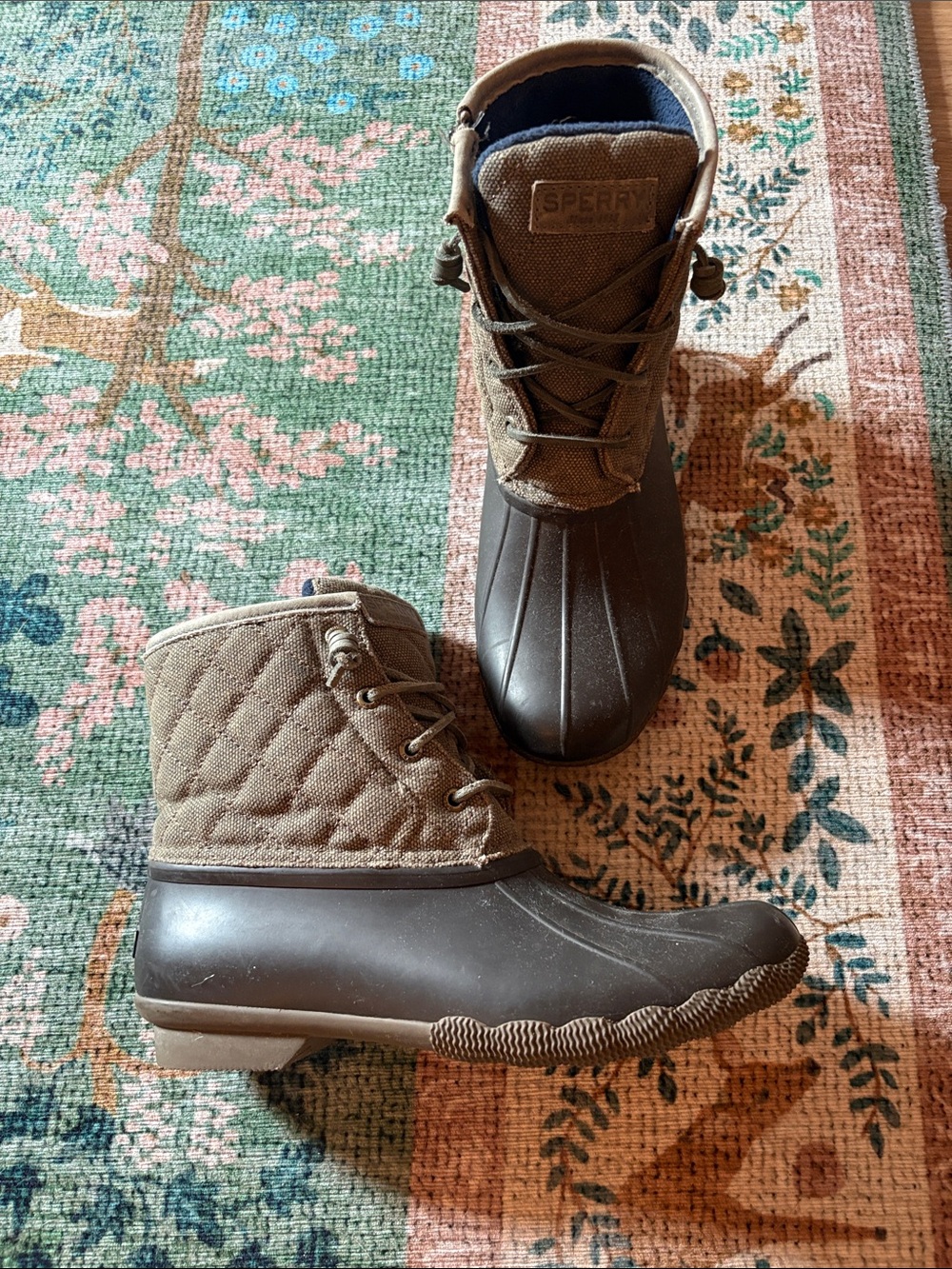Sperry Top-Sider Women’s Waterproof Saltwater Duck Boots Black/Khaki